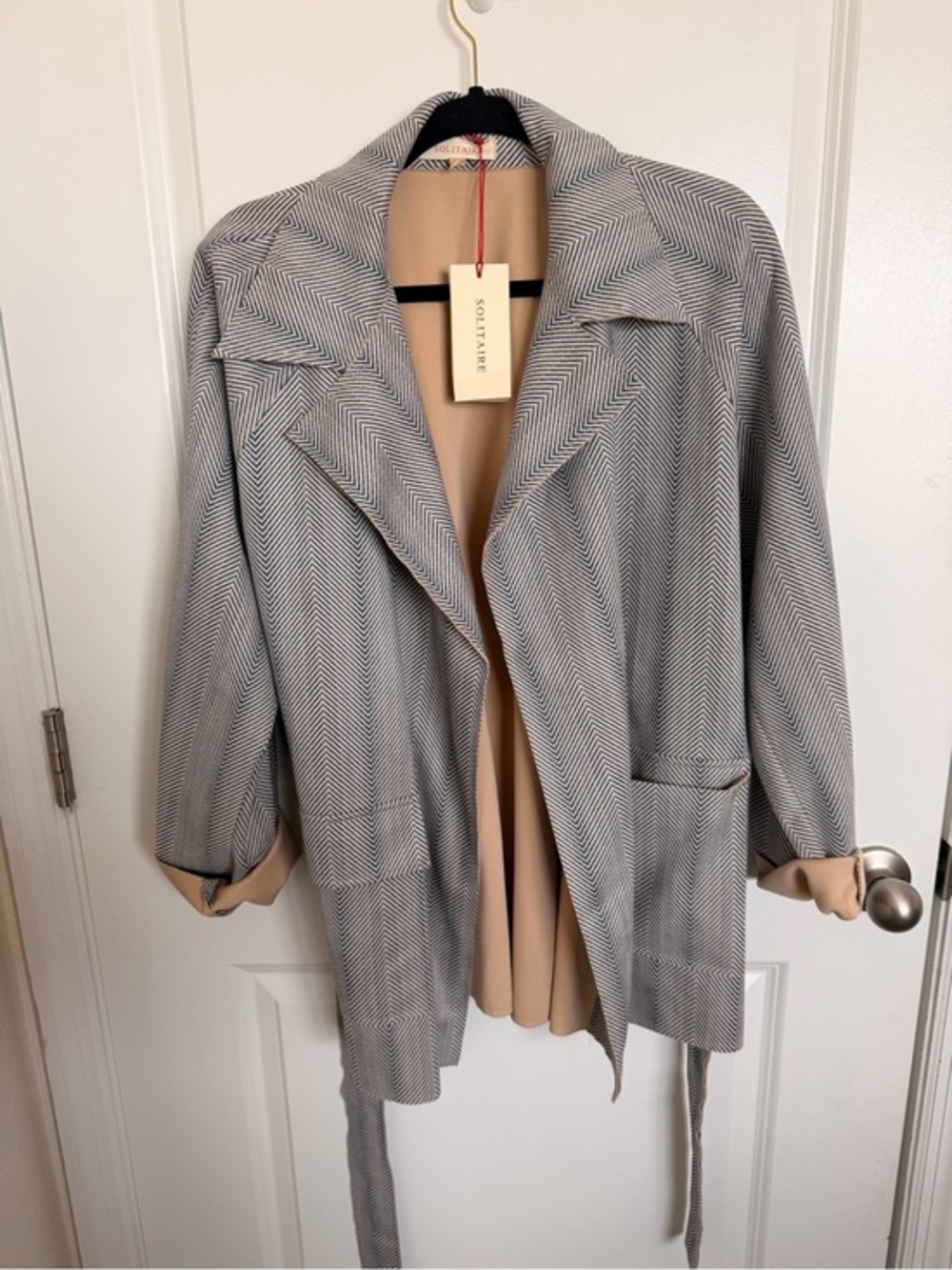 NWT Solitaire Herringbone Jacket XL